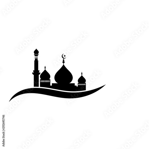 islamic mosque logo vector icon