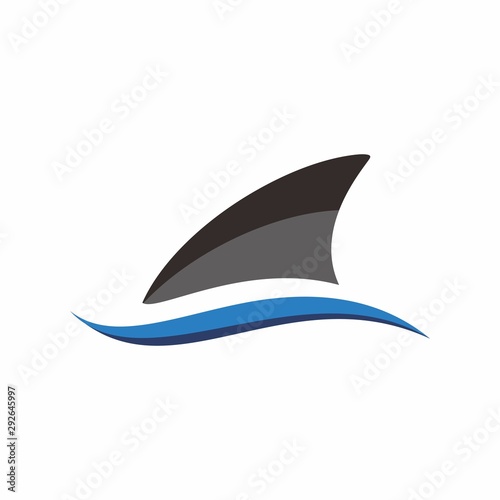 Shark fin logo design template vector illustration