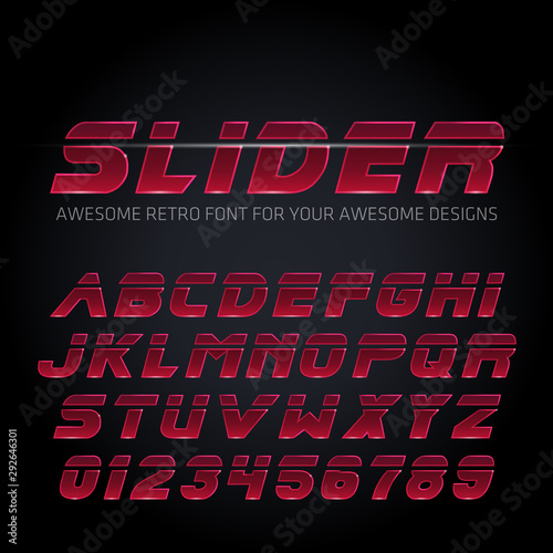 Futuristic Font. Vector Techno Alphabet.