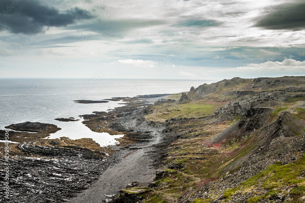 Coast of the Arctic Ocean. Cape Kekurskiy, Russia