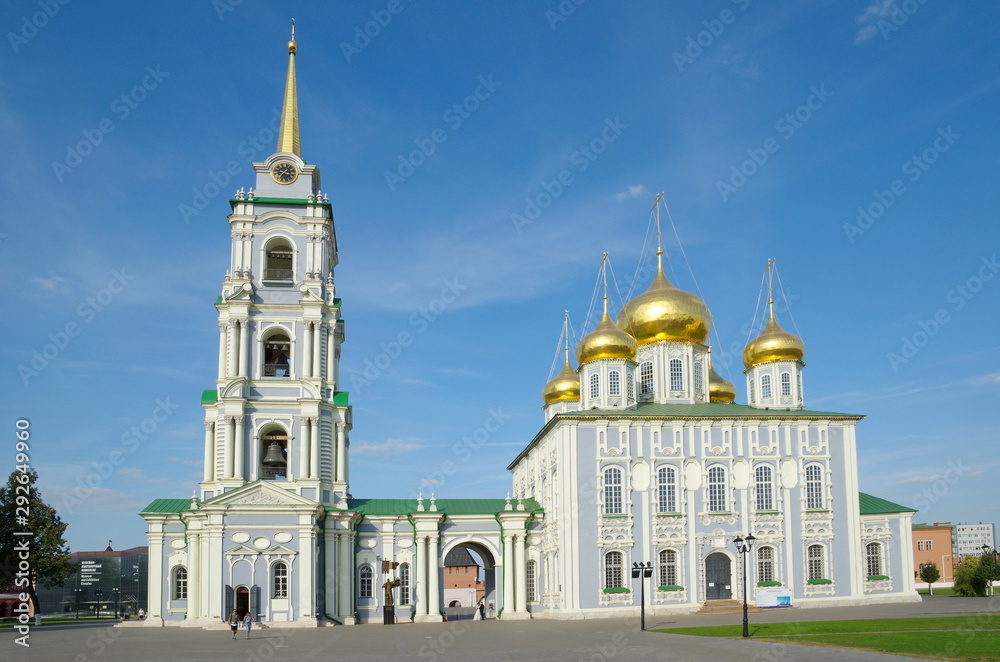 Tula, Russia - September 12, 2019: Assumption Cathedral (1762-1764) in Tula Kremlin