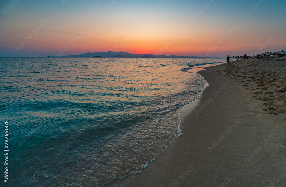custom made wallpaper toronto digitalLa spiaggia di Plaka al tramonto, isola di Naxos GR