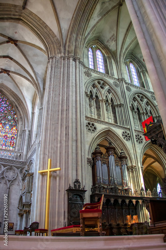Bayeux. Intérieur de la cathédrale Notre-Dame. Calvados. Normandie