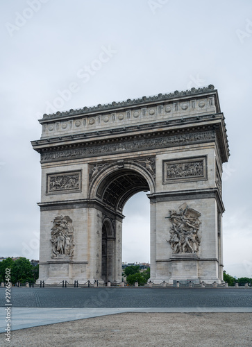 Arc de Triomphe (Arch of Triumph) in l'Etoile on Charles de Gaulle, Paris, France. © LorenaCirstea