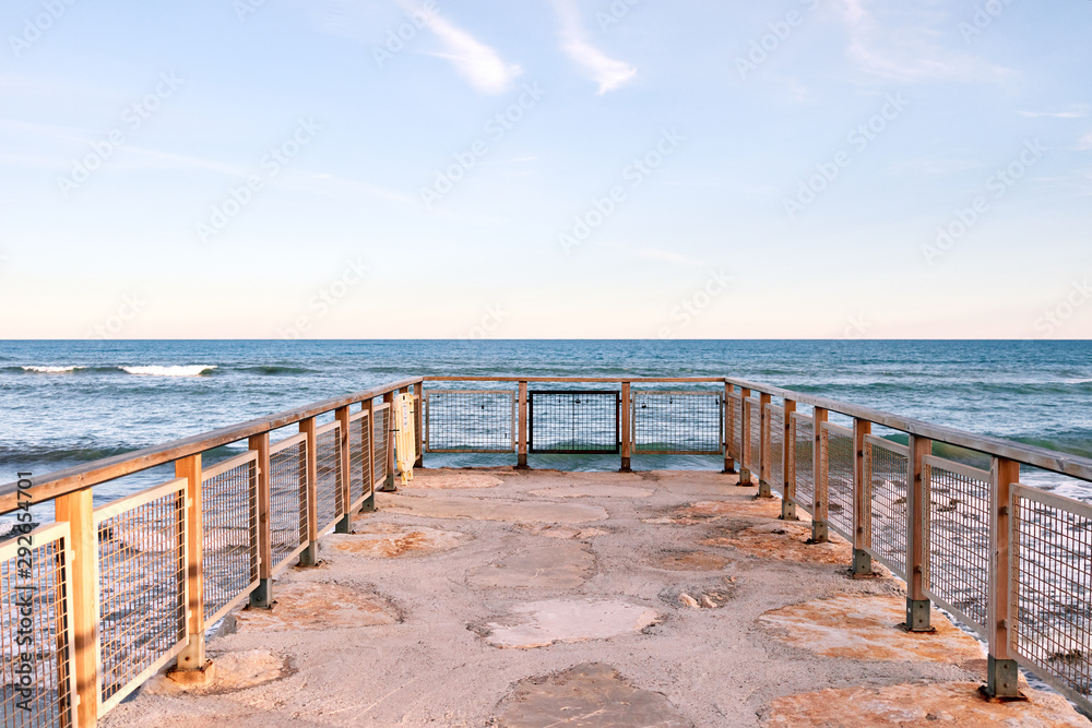 viewpoint facing the Mediterranean sea concept of relax and future
