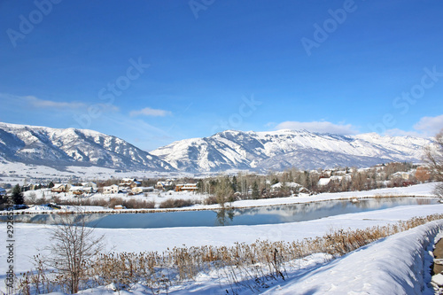 Wasatch Front mountains, Utah, in winter © Jenny Thompson