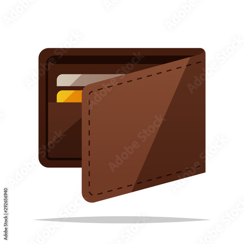Wallet vector isolated illustration