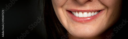 beautiful close-up shot of woman's mouth