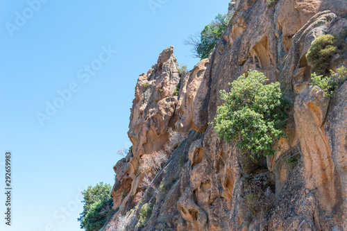 Red rocks in the mountains