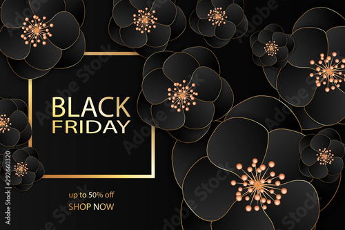 Black friday sale banner template design.