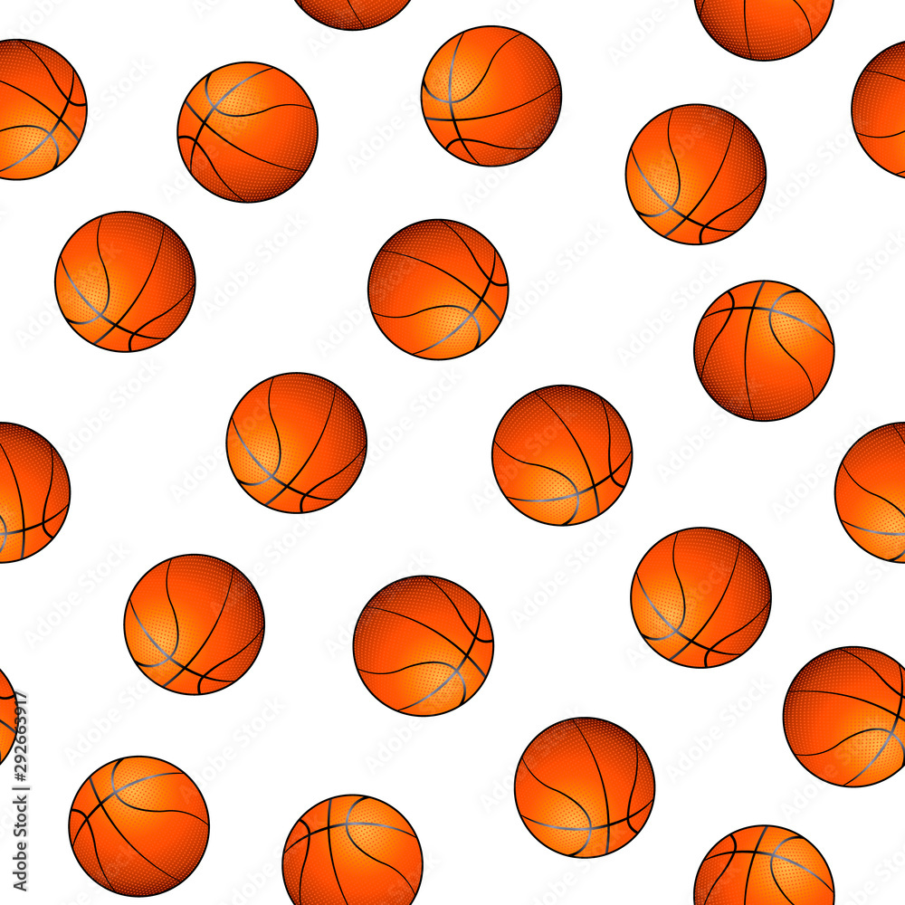 Basketball ball pattern realistic gradient. Vector illustration eps10 isolated