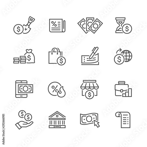Business and finance web icon set