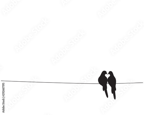 Birds On Wire Silhouettes m...