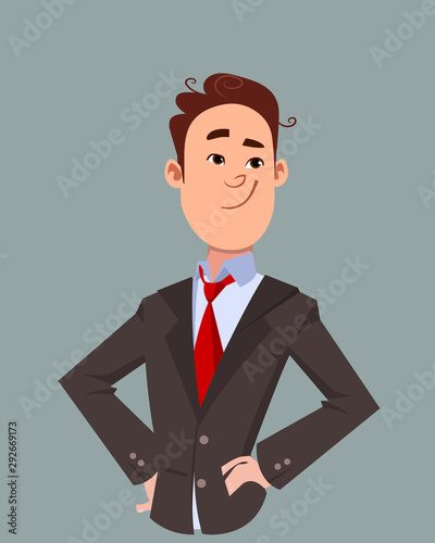 laughing facial expression. young businessman laughing emotion.
