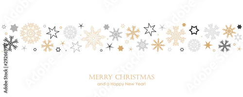christmas card with snowflake border vector illustration EPS10