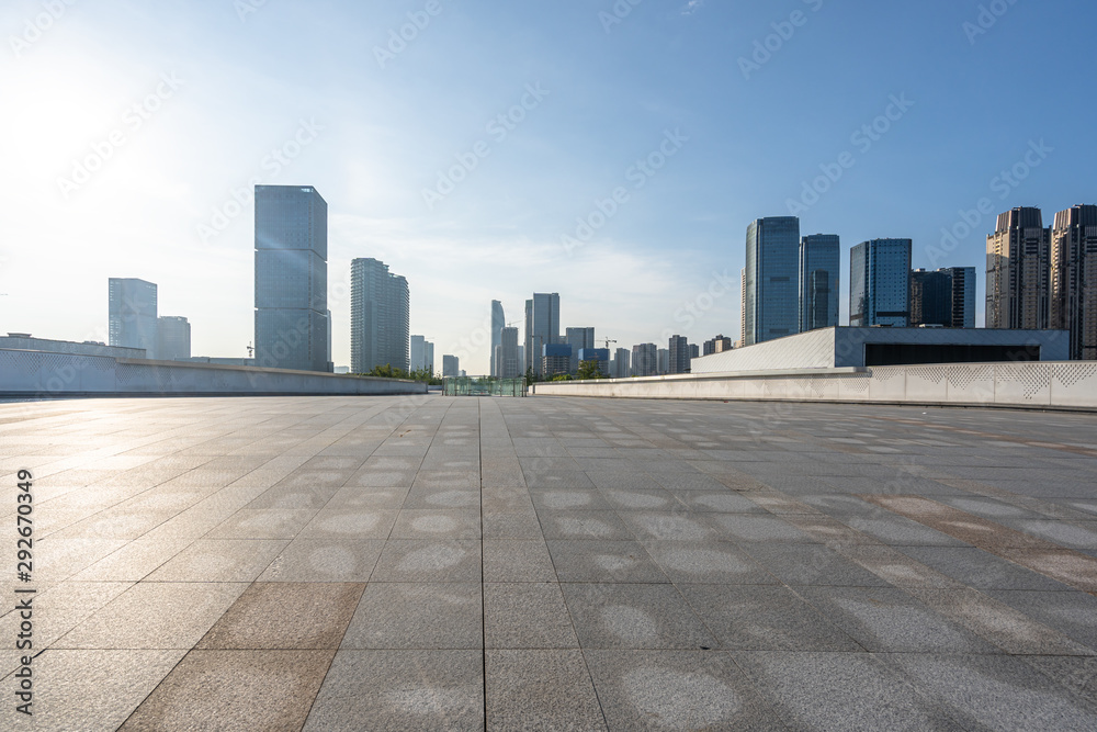 city skyline in hangzhou china