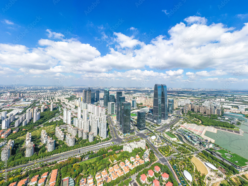 Fototapeta premium city skyline in suzhou china