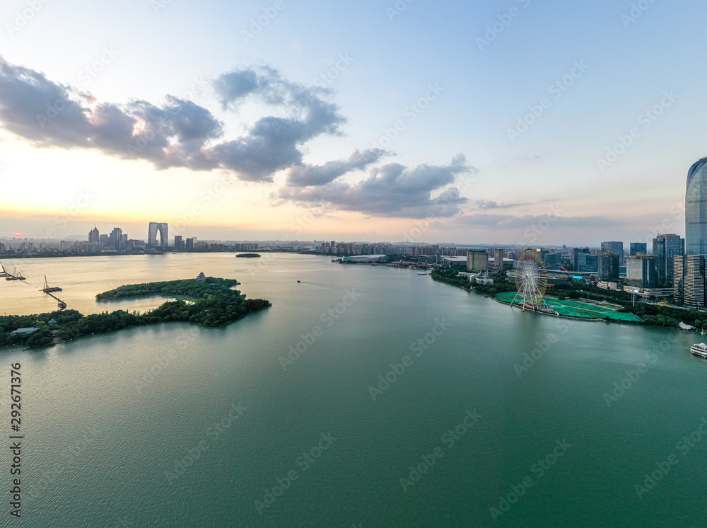 Fototapeta premium city skyline in suzhou china