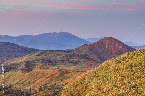 Towada Hachimantai National Park in early autumn photo