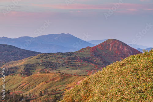 Towada Hachimantai National Park in early autumn photo