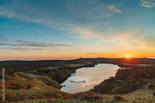 Towada Hachimantai National Park in early autumn photo