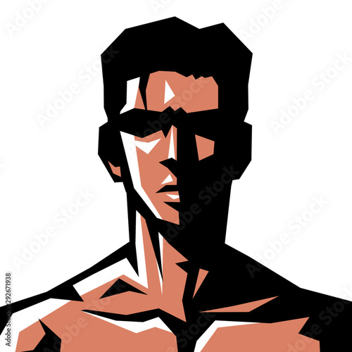 ビジネスマン,サラリーマン,男,裸,上半身,表情,シンプル,