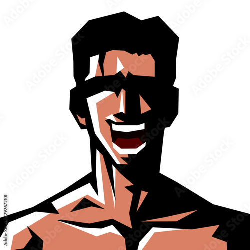 ビジネスマン,サラリーマン,男,裸,上半身,表情,シンプル,