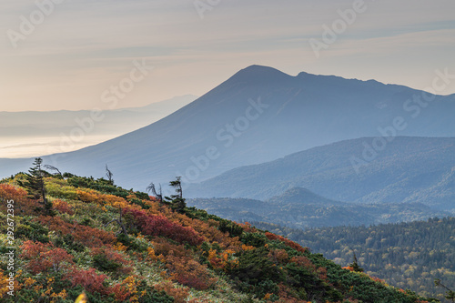 Towada Hachimantai National Park in early autumn photo