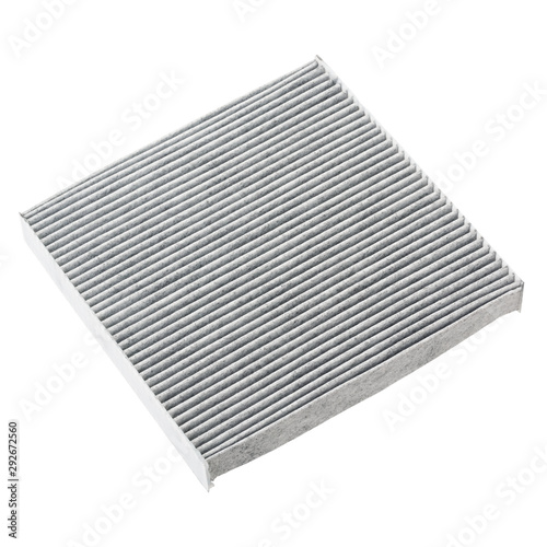 Cabin carbon filter for car, isolated on white background