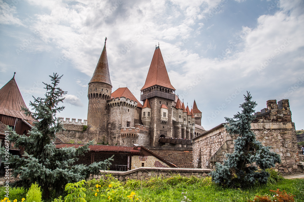 Corvin Castle views in eastern Europe Romania