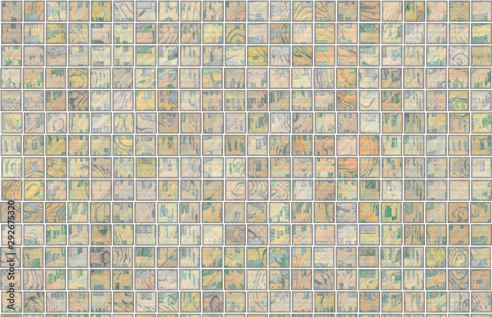 Fototapeta premium colored abstract tiles blocks decor