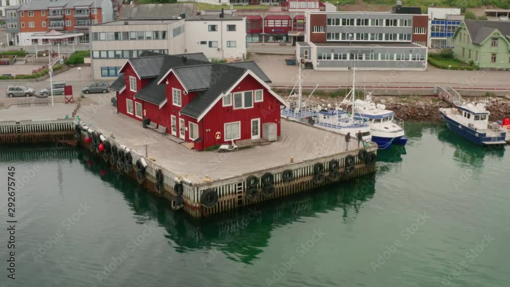 Stokmarknes aerial view. Norway. Lofoten islands Stokmarknes aerial view. Norway. Lofoten islands