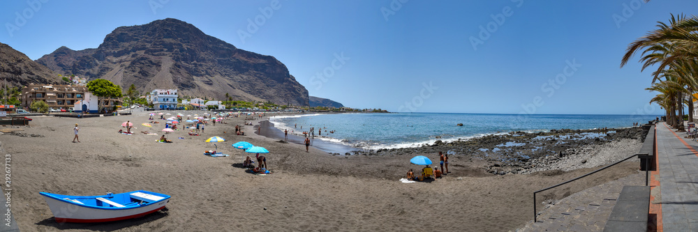 Panorama Strand bei La Playa auf La Gomera Panorama Strand bei La Playa auf La Gomera