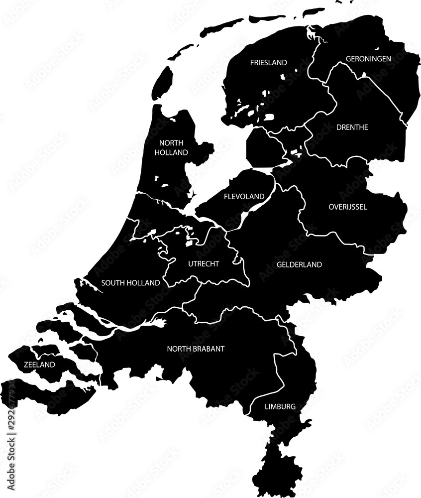 Fototapeta mapa Holandii