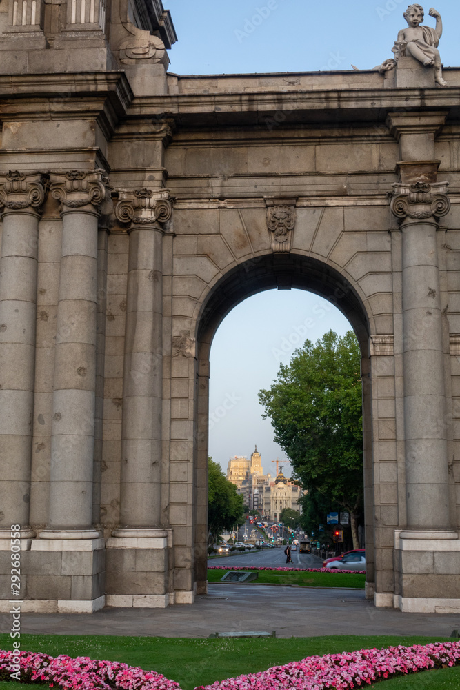 The Alcala Door (Puerta de Alcala) is a gate in the center of Madrid, Spain. It is the landmark of the city.
