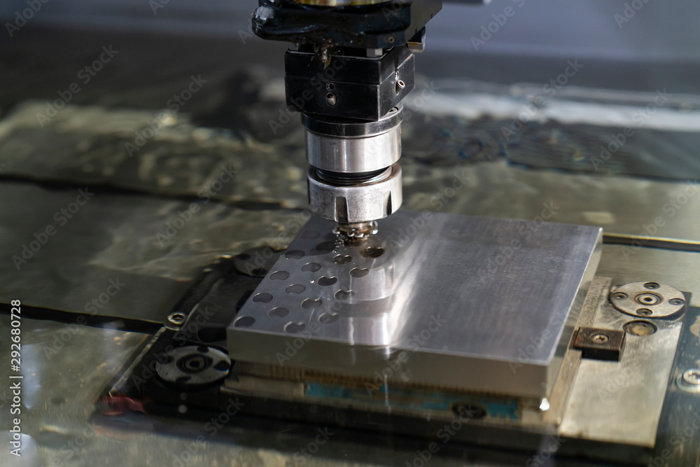 operator use  EDM electrod to make precision mold and die