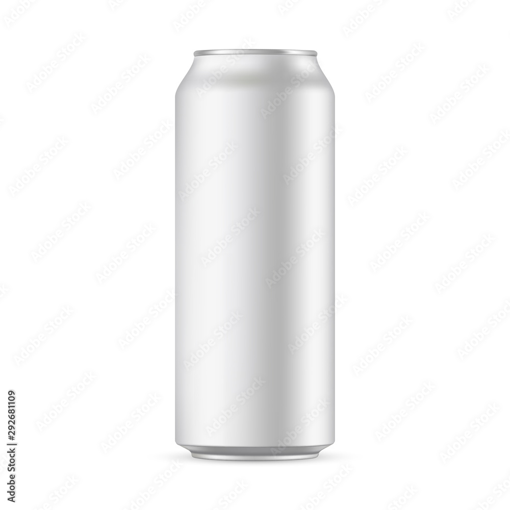 500ml aluminium drink can mockup isolated on white background. Vector illustration 500ml aluminium drink can mockup isolated on white background. Vector illustration