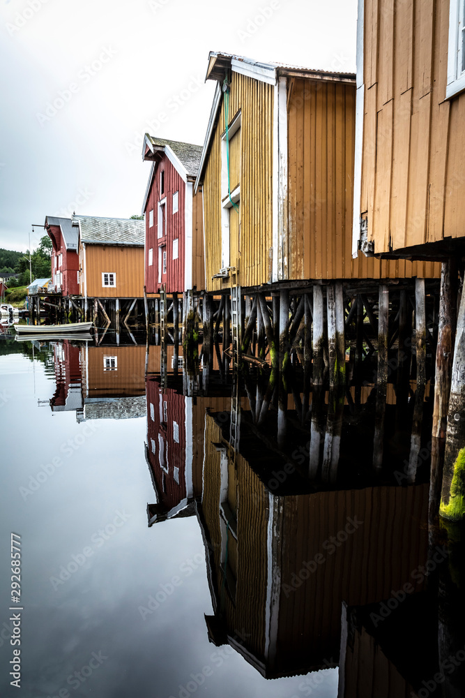 cottage (rorbuer) in Rakvag (Råkvåg or Råkvågen). It is a village in the municipality of Indre Fosen in Trondelag county
