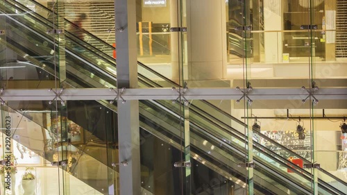 Time-Lapse of People using the escalators