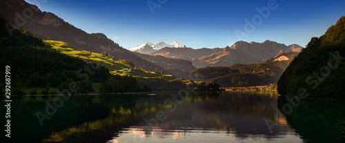 lake lungern Switzerland - famous fishing lake in Switzerland