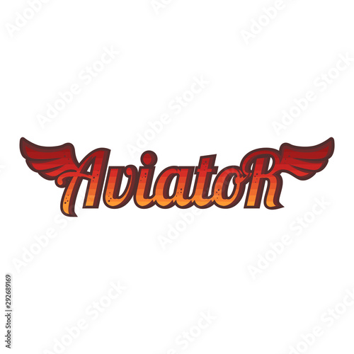 aviator logo sign icon theme red wing