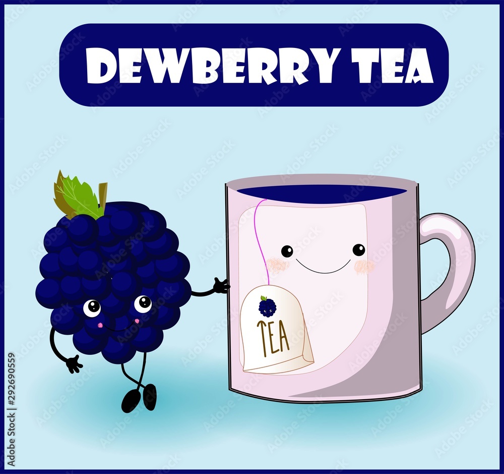tea from dewberry. Cup character, mooseberry cheerful berry with face, eyes and smile. Healthy food. Vitamins and minerals autumn. tea from dewberry. Cup character, mooseberry cheerful berry with face, eyes and smile. Healthy food. Vitamins and minerals autumn.