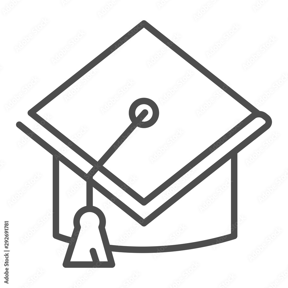 Hat graduate icon vector Hat graduate icon vector