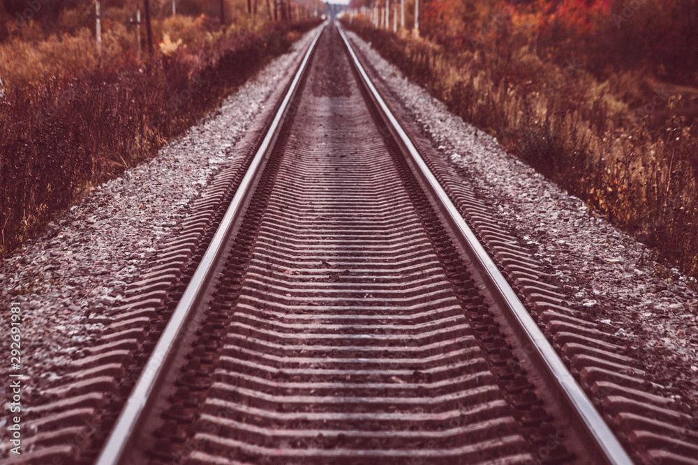 The canvas of the railway goes into the distance