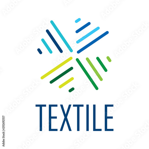 Vector logo of textile fabric and sewing