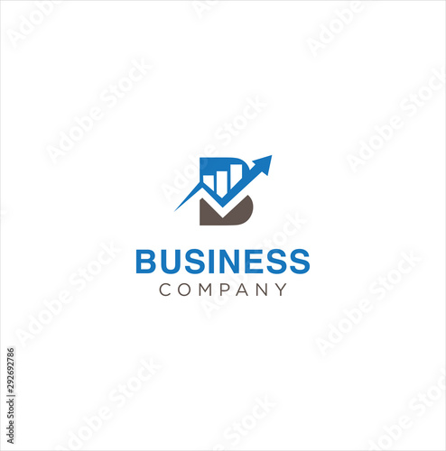 Letter B Financial Chart Logo Design Stock Vector . Initial B Chart Arrows Logo Design Vector Stock