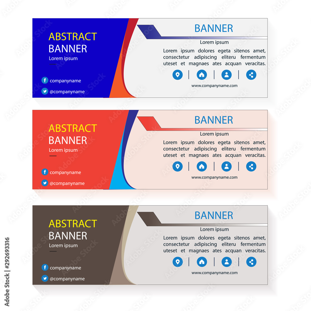 Vector abstract design banner web template