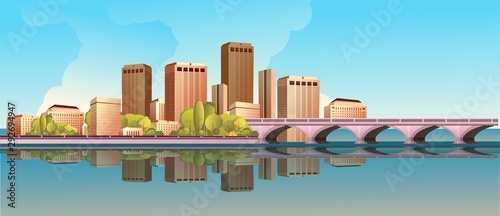 day city landscape road