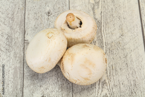 Raw Champignon heap for cooking