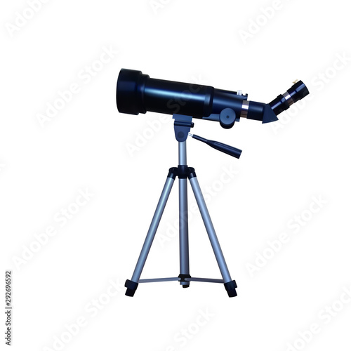 Realistic telescope on a tripod.